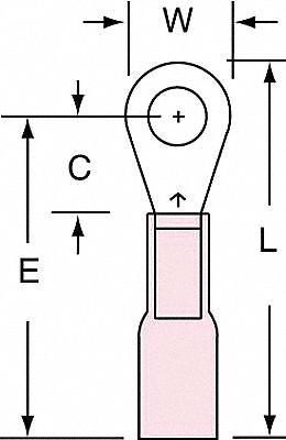 3M Ring Terminal: Red - Insulated Ring Terminals with Heat Shrink