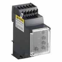 SCHNEIDER Phase Monitor Relay: DIN-Rail Mounted, 5 A Current Rating, 208 to 480V AC (MPN RM35TF30). Key specifications — Monitored Parameters: Phase Sequence; Manufacturer Part Number: RM35TF30; Brand: SCHNEIDER.