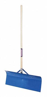 APPROVED VENDOR Snow Pusher: Steel, 12 in Blade Lg, 30 in Blade Wd, 16 ga Gauge, 48 in Handle Lg (MPN 12U485). Key specifications — Brand: APPROVED VENDOR; Handle Grip: Straight.
