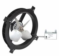 Attic Exhaust Fan: Gable Mount, Electric Motor, Max. 2,300 sq ft Attic, 1,650 cfm Max., Thermostat (MPN 10W197). Key specifications — Includes: Thermostat; Includes Humidistat: No; Includes Shutter: No; Includes Thermostat: Yes; Mounting Location: Gable; Nameplate Voltage: 120V AC; High-Efficiency Motor: No; Brand: DAYTON.