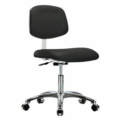 APPROVED VENDOR Cleanroom Chair: Vinyl, Armless, Ht Range 18 1/2 in to 23 3/4 in, 18 1/2 in Seat Wd - Vinyl Cleanroom Chairs