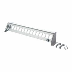 METZ CONNECT Patch Panel: Rail, Aluminum Zinc Sheet, 45° Mounting Angle, 16 Ports, Unequipped (MPN 130927-1600-E). Key specifications — Housing Material: Aluminum Zinc Sheet; Includes Connector: Unequipped; Mounting Type: Rail; Product Type: Patch Panel; Connector Color: Gray; Connection Type: E-DAT Module Coupler 8(8) 180° Class Ea.