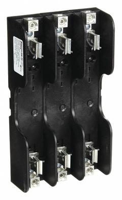 MERSEN Fuse Block: Open Block Design, 3 Pole, 600 V AC, Box Lug, Non-Indicating (MPN 61038). Key specifications — attr233046: MERSEN.