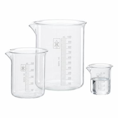 APPROVED VENDOR Beaker: Low Form, Molded Graduation, Polymethylpentene, Clear, 50 mL - Low Form Plastic Beakers Without Handles