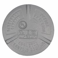 Covers for Conduit Access Fitting: Aluminum, Powder Coated, GRJS, 2 9/16 in Trade Size, Screw In (MPN GRJSK). Key specifications — Series: For Round Body; Connection Type: Screw In; Hazardous Location: Yes; Material: Aluminum; For Use With: Appleton GRJS Series Outlet Box; Finish: Powder Coated; Gasket Included: Yes; Includes: Screws.