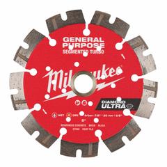MILWAUKEE Diamond Saw Blade: Block/Brick/Pavers/Rebar/Stone, 5 in Blade Dia., Wet/Dry (MPN 49-93-7526). Key specifications — attr1097734: Wet/Dry; attr1097738: Masonry Saw; attr1097751: MILWAUKEE.