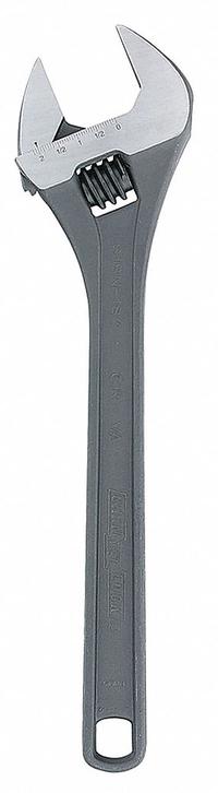CHANNELLOCK Adjustable Wrench: Alloy Steel, Black Phosphate, 18 in Overall Lg, 2 1/8 in Jaw Capacity (MPN 818N). Key specifications — attr309359: Black Phosphate; attr324924: CHANNELLOCK; attr309358: Alloy Steel.