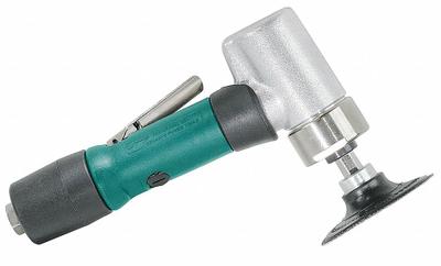 DYNABRADE Air Disc Sander: 3 in Pad, Locking, Heavy Duty, 0.7 hp, 32 cfm, Off-Set Grip - Rotary Disc Sanders