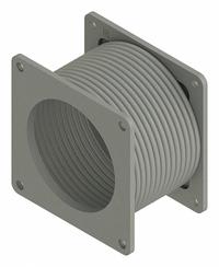 Wireway Flexible Fitting: 4 in Wd, 4 in Ht, 4 in Lg, Steel (MPN F44WFF). Key specifications — Brand: HOFFMAN; With Knockouts: No.