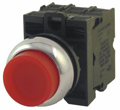 EATON Illuminated Push Button: Illuminated, Extended Profile, Metallic, 22 mm - Illuminated Extended-Length Push Buttons