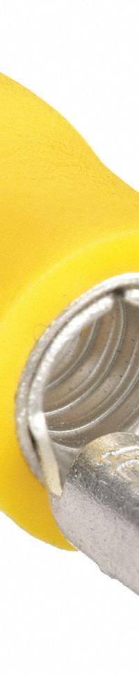 GRAINGER Wire Disconnect: Female Socket, Yellow, Vinyl, Partial Coverage, 12 AWG – 10 AWG Wire Size (MPN 24C906). Key specifications — attr1307035: GRAINGER; attr1307036: 24C906.