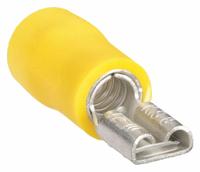 GRAINGER Wire Disconnect: Female Socket, Yellow, Vinyl, Partial Coverage, 12 AWG – 10 AWG Wire Size (MPN 24C906). Key specifications — attr1307035: GRAINGER; attr1307036: 24C906.
