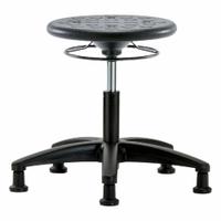 Stool: Polyurethane, Ht Range 15 1/2 in to 20 1/2 in, 13 in Seat Wd, 13 in Seat Dp, 5 Glides, Black (MPN IPDHSO-RG-RG-BLK). Key specifications — Brand: APPROVED VENDOR; Foot Support: No; Base Material: Fiberglass; ESD-Safe: Not ESD Safe; Number of Casters: 0.