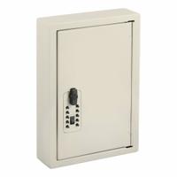 Key Control Cabinet: 30 Key Capacity, Push-Button Combo Lock, Steel, Beige, 12 in Ht, 8 1/8 in Wd (MPN 1795). Key specifications — Brand: KIDDE; Finish: Enamel; Includes Key Tags: Includes Key Tags; Includes Mounting Hardware: No Mounting Hardware Included; Color: Beige; Mounting Location: Wall; Material: Steel.