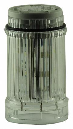 EATON Tower Light Module: Steady, 24V AC/24V DC, White, 43 mm Overall Dia, 3 in Overall Ht, SL4 (MPN SL4-L24-W). Key specifications — Brand: EATON; Compatible with Series: SL4; Lens Color: White; Operating Voltage: 24V AC; Manufacturer Part Number: SL4-L24-W.