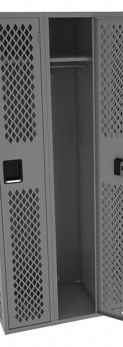 TENNSCO Wardrobe Locker: 36 in x 18 in x 78 in - Ventilated Metal Wardrobe Lockers