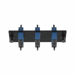 PANDUIT Fiber Optic Adapter Panel: Single Mode, OS2, 3 Fiber Ports, SC, UPC, Duplex, Blue, Opticom (MPN FAP3WBUDSCZ). Key specifications — Brand: PANDUIT; Connector Type: SC; Port Configuration: Duplex; Color: Blue; Contact Type Finish: UPC.