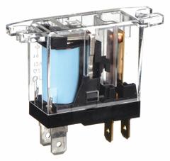 OMRON Flange Mount Relay: Surface (Top Flange) Mounted, 10 A Current Rating, 12V DC, SPST-NO (MPN G2R-1A-T-DC12). Key specifications — Brand: OMRON; Base Type: Square; Mounting Style: Top Flange; Electrical Connection: Quick-Connect; Manufacturer Part Number: G2R-1A-T-DC12; Operating Current: 10 A at 30V DC (Resistive Load); Series: G2R Power Series.
