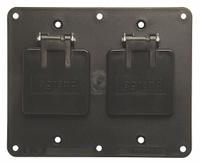 LEGRAND Outlet Box Plate: Portable Outlet Box Cover, Portable Outlet Boxes, 2 Gangs, 3R, Black (MPN 3263WBK). Key specifications — Color: Black; Brand: LEGRAND.
