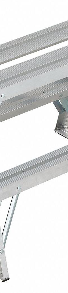 LOUISVILLE LADDER Step Stool: 2 Steps, 2.1 ft Overall Ht, 300 lb Load Cap, Aluminum (MPN L-2032-02). Key specifications — Brand: LOUISVILLE LADDER; Color: Silver.