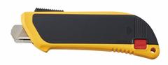 OLFA Safety Knife: 5 1/2 in Overall Lg, Textured, 2 in Overall Wd, Plastic, Black/Yellow (MPN SK-6). Key specifications — attr307884: Quick-Change; attr307885: Steel Rounded Tip; attr307882: Black; attr307878: Textured; attr307881: Plastic; attr324892: OLFA.