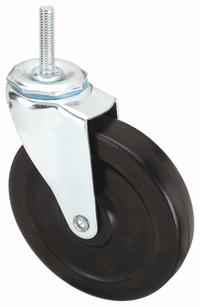 APPROVED VENDOR Stem Caster: Swivel, 5 in Wheel Dia., 1 in Wheel Wd, Rubber, 125 lb Load Capacity (MPN 32J789). Key specifications — Brand: APPROVED VENDOR; Thread Size: 3/8"-16; Roll Up: Swivel.