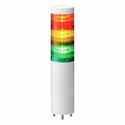PATLITE Tower Light Assembly: 3 Tier, No Sounder Tier, IP65, Amber/Green/Red - Three-Tier Tower Light Assemblies