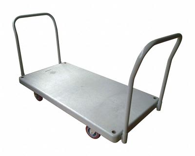 Dayton Platform Truck: 3,300 lb, 60 in L x 29 1/2 in W x 40 in H Overall Dim. - General Purpose Plastic-Deck Platform Trucks