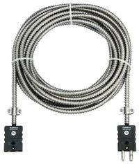 TEMPCO Extension Lead: Extension Lead, 900°F Max Temp °F, 482°C Max Temp °C, Male, Female (MPN ECA00074). Key specifications — End 2 Connection Gender: Female; End 2 Connection Type: Standard Connector; End 1 Connection Gender: Male; Brand: TEMPCO.