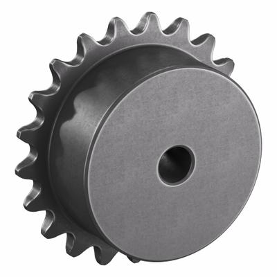 TSUBAKI Sprocket: One-Sided Hub, For Single Strands, 25, 21 Teeth, 1.678 in Pitch Dia - Size 25 Plain-Bore Roller Chain Sprockets