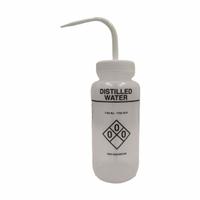 APPROVED VENDOR Wash Bottle: 500 mL, Distilled Water, White, Wide, Std Spout Spout, Colorless (MPN 832J95). Key specifications — Closure Color: White; Vented/Nonvented: Nonvented; Body Color: Colorless; Brand: APPROVED VENDOR; Imprinting Group: Waters.