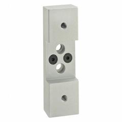 Roller Wheel Bracket: 15 Series, 1 3/16 in L x 1 1/2 in W x 4 5/8 in H, Silver, Anodized (MPN 2754). Key specifications — Brand: 80/20; Housing Material: Aluminum; Includes: Mounting Hardware; Finish: Anodized.
