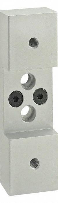 Roller Wheel Bracket: 15 Series, 1 3/16 in L x 1 1/2 in W x 4 5/8 in H, Silver, Anodized (MPN 2754). Key specifications — Brand: 80/20; Housing Material: Aluminum; Includes: Mounting Hardware; Finish: Anodized.