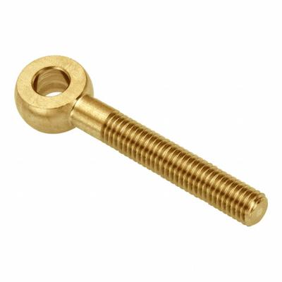AMPG Fixed Rod End: Brass, Plain, 2 in Hole Center-to-End Lg, Right Hand - Brass Male Threaded Fixed Rod Ends