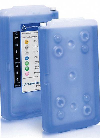 COLE-PARMER Cold Pack: 10 7/8 in Overall Lg, 6 1/8 in Overall Wd, 2 3/8 in Overall Ht, Blue - Specimen Transport Coolers