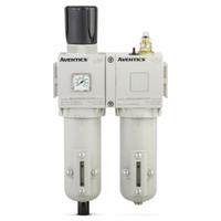 NUMATICS Filter Regulator Assembly: 1 in NPT, 9,000 lpm, 16 bar Max Op Pressure, 5 micron, Mist (MPN A653A0000011665). Key specifications — attr109588: 653; attr109546: Manual - Semi-automatic Drain; attr109524: NUMATICS.