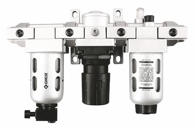 GROZ Filter/Regulator/Lubricator: 1/4 in NPT, 18 cfm, 145 psi Max Op Pressure - GROZ Filter, Regulator & Lubricators (FRLs)