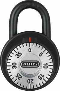 ABUS Combination Padlock: Dial Combo, Black, Steel, Std Shackle, Steel Shackle (MPN 990028). Key specifications — Dial Color: Black; Brand: ABUS.