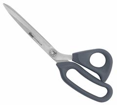 CLAUSS Shop Shears: Ambidextrous, 10 in Overall Lg, Straight, Titanium Bonded, Pointed, Gray (MPN 18517). Key specifications — attr308500: Titanium Bonded; attr308502: Gray; attr308505: Ambidextrous; attr308522: Vinyl; attr324896: CLAUSS.