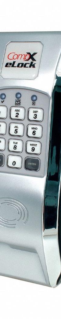 COMPX ELOCK Electronic Keyless Lock: Powder Coated, Spring Loaded Latch, 8 13/32 in Body Ht, Keypad (MPN 150-KP-FRG-V). Key specifications — Finish: Powder Coated; Latch Type: Spring Loaded Latch; Brand: COMPX ELOCK; Manufacturer Part Number: 150-KP-FRG-V.