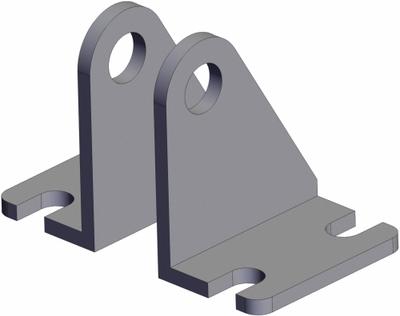 SPEEDAIRE Rear Pivot Bracket: Pivot Bracket Mount Type, 1 in Overall Wd, 1 1/2 in Overall Ht - Pivot Mounting Brackets