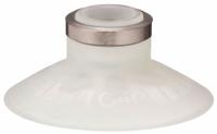 SMC Vacuum Pad: Flat with Ribs, w/o Adapter, 40 mm Pad Dia, Food Grade Silicone Rubber, White (MPN ZP40CS). Key specifications — attr1019136: ZP40CS; attr1019138: SMC.