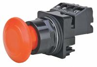SIEMENS Mushroom Head Push Button: Non-Illuminated, Mushroom Head Profile, Non-Metallic, 30 mm (MPN 52PR8W2A). Key specifications — Brand: SIEMENS; Action: Maintained; Series: Class 52; Push Button Material Type: Non-Metallic.