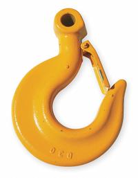 HARRINGTON Top Hook Assembly: Electric Chain Hoists, 6,000 lb Compatible Load Capacity, SNER (MPN ER1DR1001). Key specifications — Compatible Hoist Type: Electric Chain Hoists; Product Type: Top Hook Assembly; Compatible Series: SNER; Manufacturer Part Number: ER1DR1001; Included Components: Safety Latch.