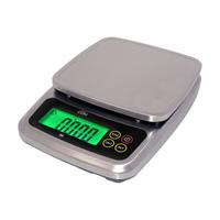 CDN Food Scale: 5 3/8 in Weighing Surface Dp, 5 3/8 in Weighing Surface Wd, 1 3/4 in Overall Ht, LCD (MPN SD1120). Key specifications — Readability: 0.05 oz; Brand: CDN; IP Rating: IP68.