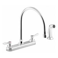 KOHLER Gooseneck Kitchen Faucet: Triton Bowe™, Brass, Widespread, Deck, 4 Mounting Holes, Chrome (MPN K-810T71-4AFA-CP). Key specifications — Series: Triton Bowe™; Brand: KOHLER.