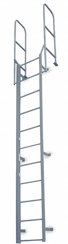 COTTERMAN Fixed Ladder: 18 ft Overall Ht, 22 in Overall Wd, Steel, 300 lb Load Capacity, 15 Rungs (MPN F15W C1). Key specifications — attr1050722: COTTERMAN; attr1050760: Assembled; attr1083696: 1.