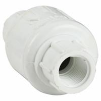 NDS Swing Check Valve: Swing, Inline Valve Body, 1/2 in Pipe Size, FIP x FIP, PVC, 14°F to 140°F (MPN 1520-05F). Key specifications — Brand: NDS.