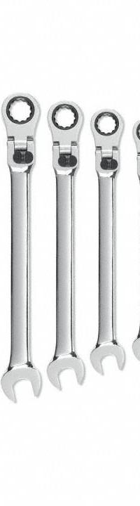 GEARWRENCH Combination Ratcheting Wrench Set: Alloy Steel, Full Polish Chrome, 12 Tools, Std, Metric (MPN 85698). Key specifications — attr309581: Full Polish Chrome; attr309580: Alloy Steel; attr309571: No; attr309583: No; attr309587: Yes; attr324931: GEARWRENCH.