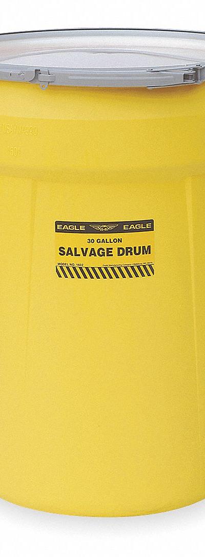 EAGLE Salvage Drum: HDPE - Nestable Plastic Salvage Drums